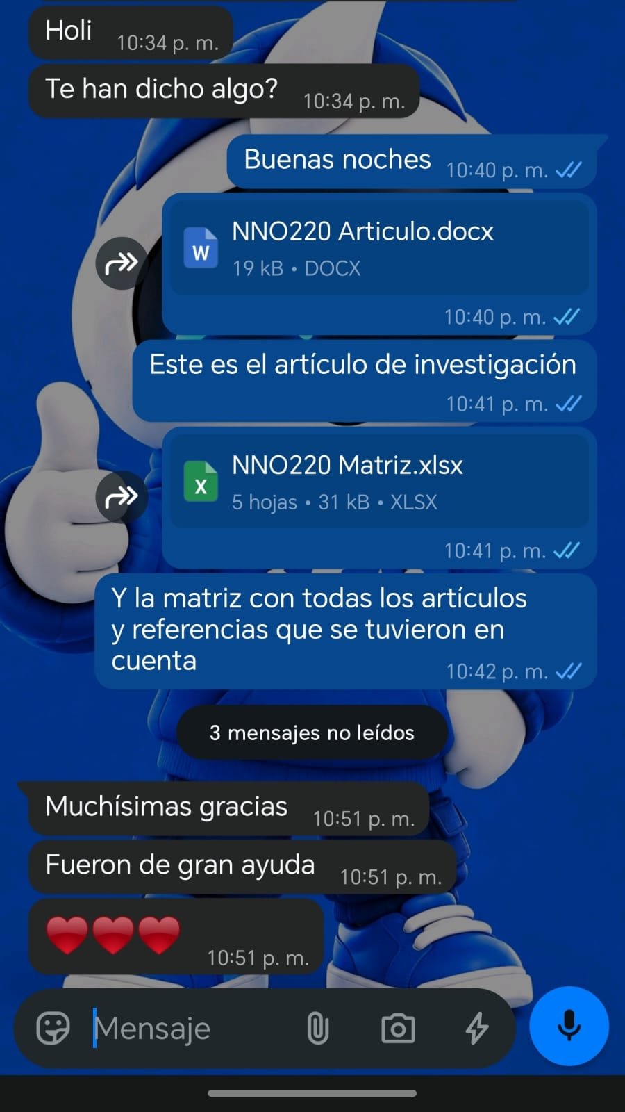 Nota aprobada de un cliente